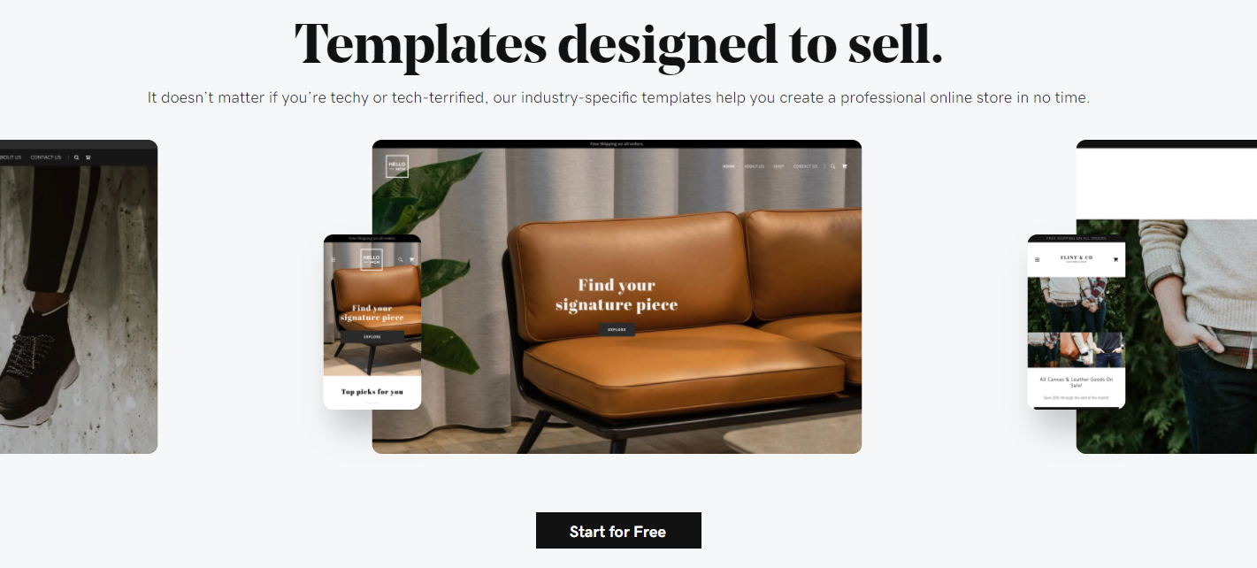 GoDaddy's ecommerce theme templates were designed to help you sell.