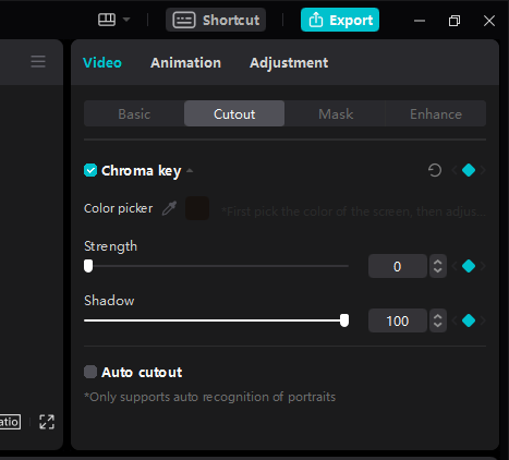 Why isn't my chroma key showing up on CapCut?