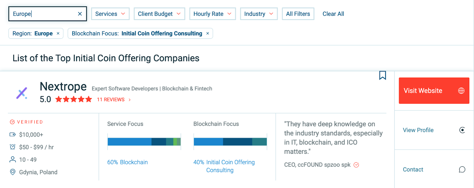 najlepszy blockchain software house