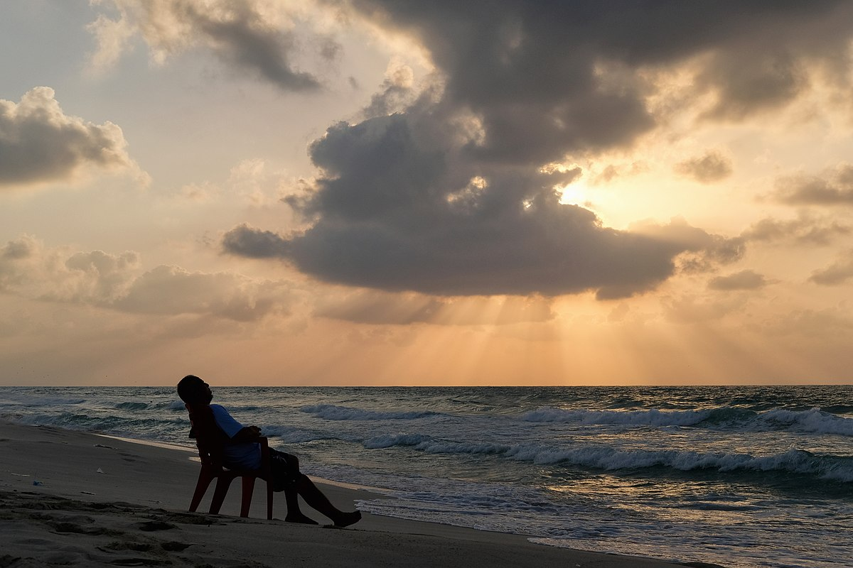 girl relaxing on beach