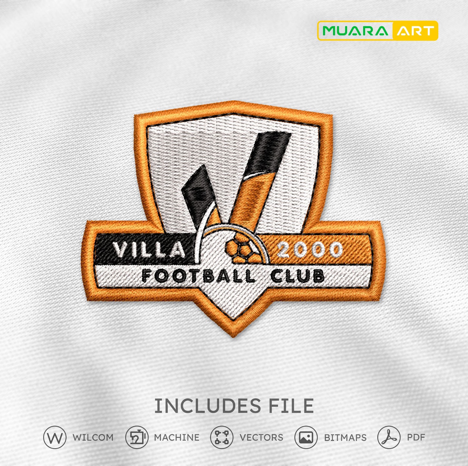 Desain Bordir Logo Villa 2000 B (DKI Jakarta)
