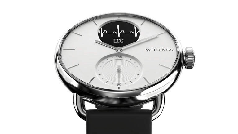 Withings ScanWatch with ECG reading on watch face