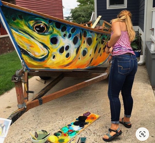 Boat Paint Artwork Design 