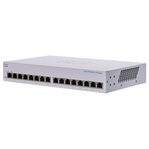 Thiết bị chuyển mạch Switch Cisco CBS110-16T-EU với 16 cổng kết nối.
