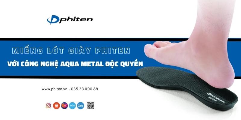 Miếng lót giày Phiten với công nghệ Aqua Metal độc quyền