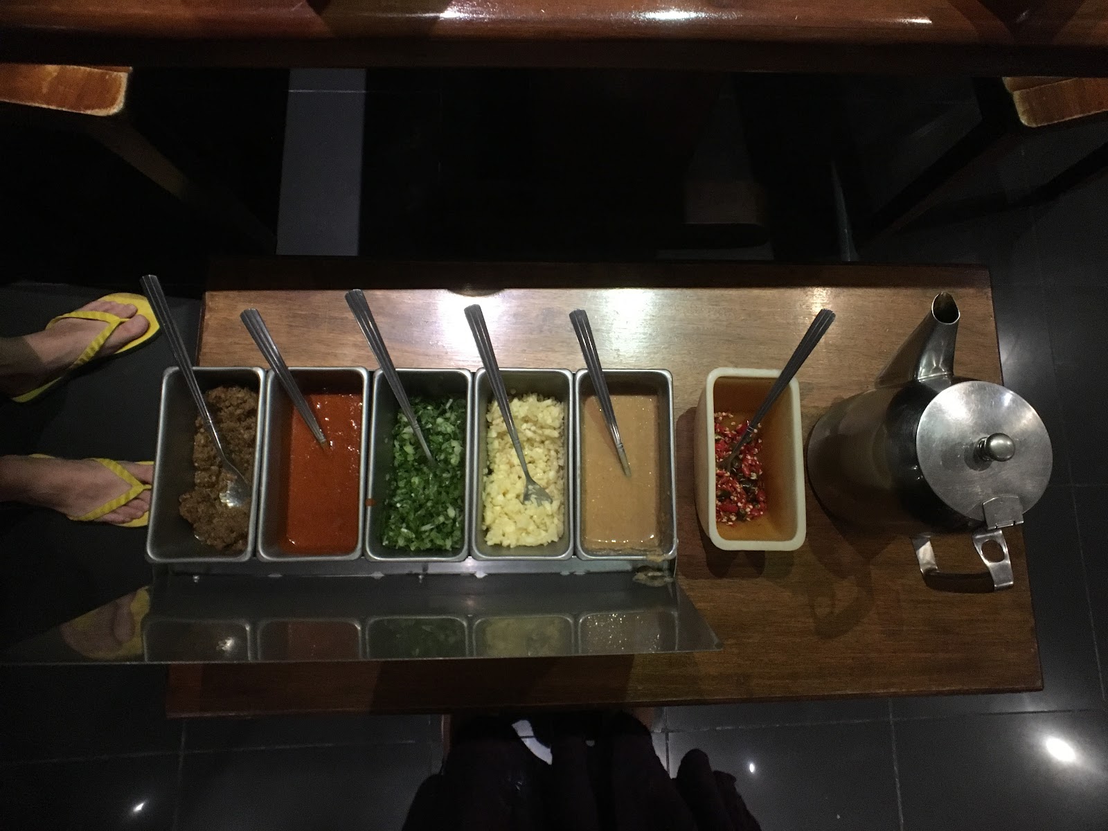 Various shabushabu sauces, a Chinese cuisine dinner treat with Mango Hotel Valley Subic.