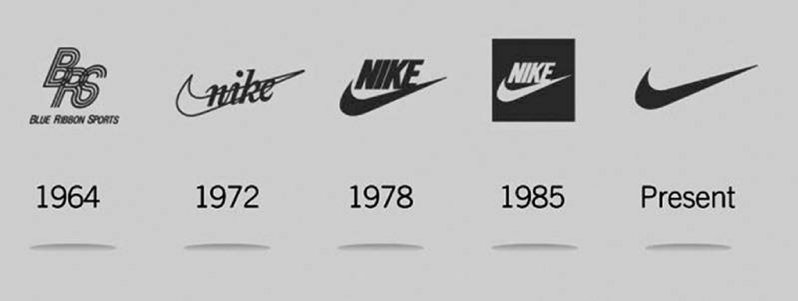 так меняли логотип фирмы Nike