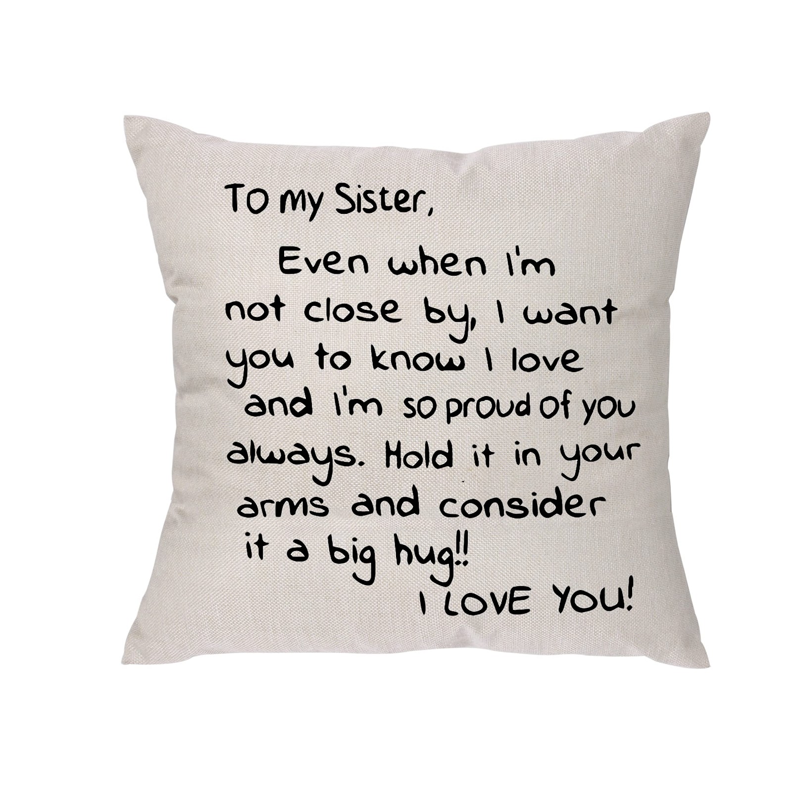 Krifton Sisters Gift From Sister Pillow Cover