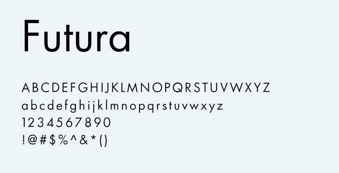 Kiểu chữ Futura khá phổ biến trong thiết kế bảng hiệu