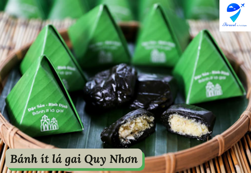 Đặc sản Quy Nhơn làm quà: Bánh ít lá gai