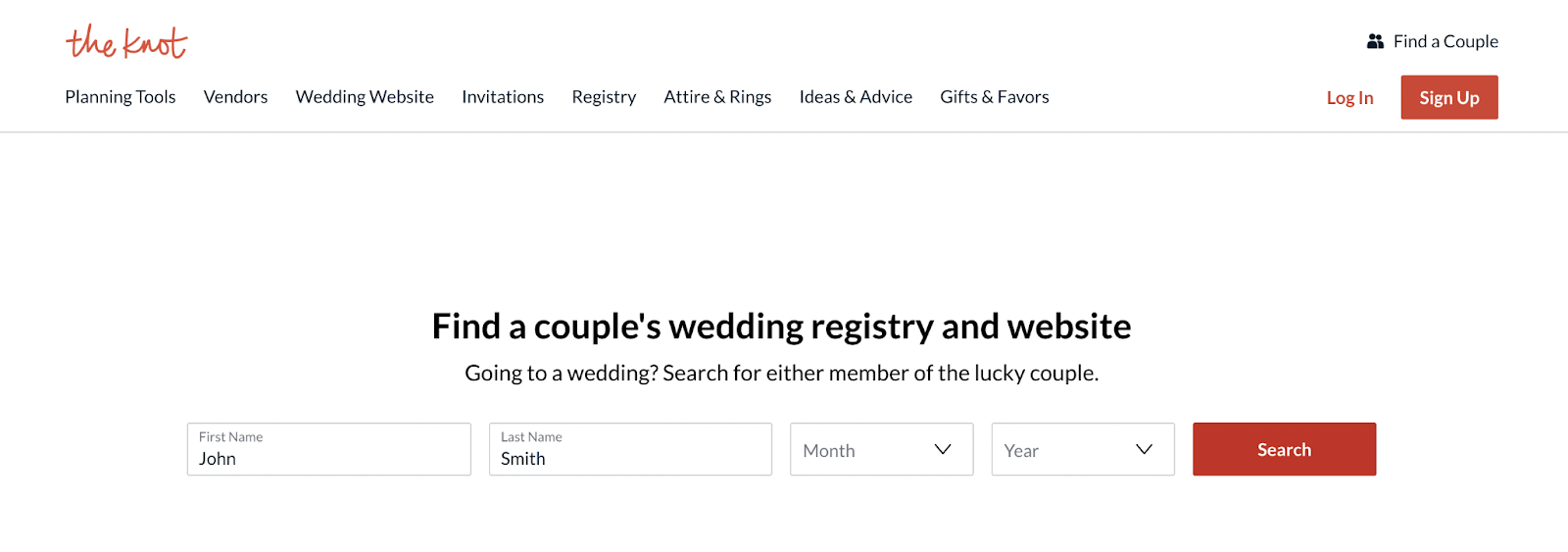 Wedding registry search and couple's website finder - Zola