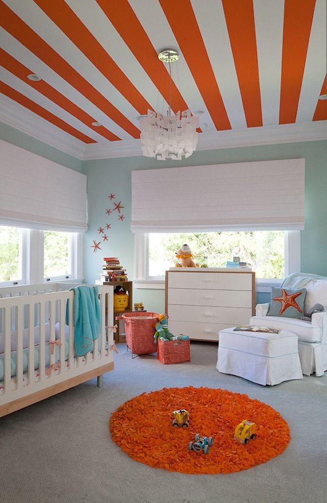 Gorgeous Orange stripes ceiling 
