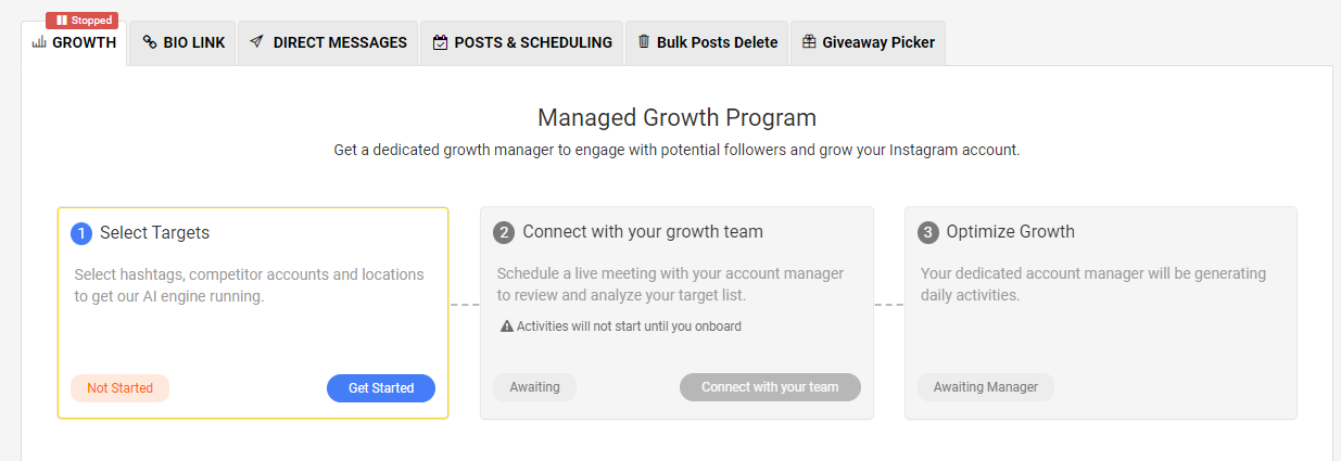 AiGrow's Managed Growth Program