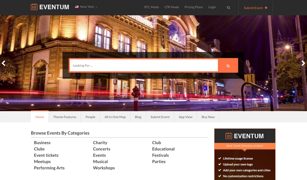 Tema WordPress Vida Noturna