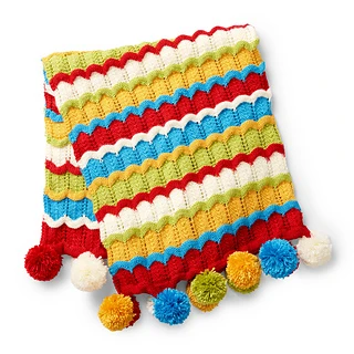 colorful ripple blanket on white background