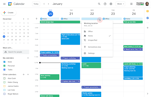 Aplicatius d'organització: Google Calendar
