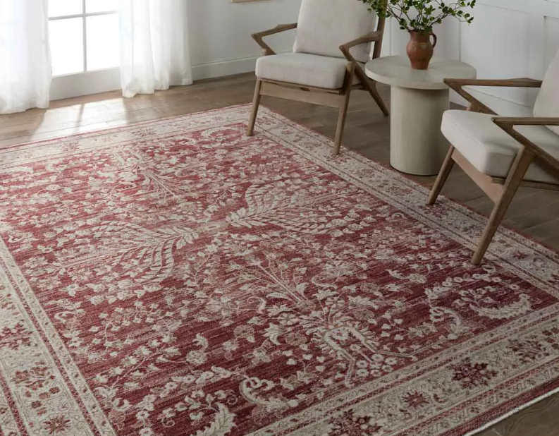 You've likely seen this area rug trend: modern twists to antique patterns