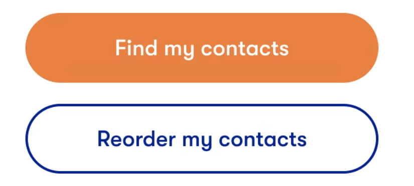 "Find my contacts/Reorder my contacts"