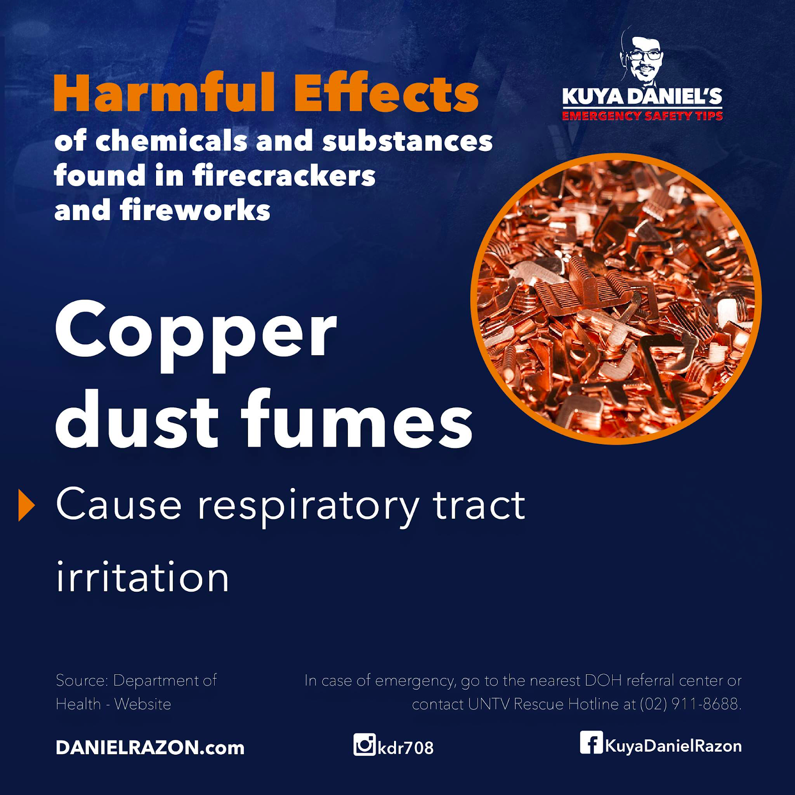 copper dust fumes effects in the body