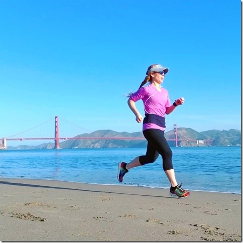 running and eating in San Francisco