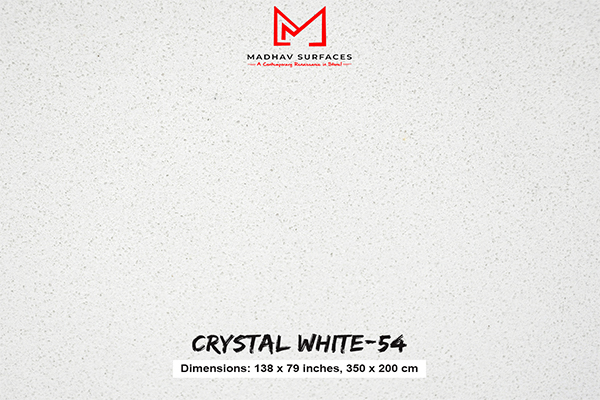 Crystal White- 54 Quartz slab