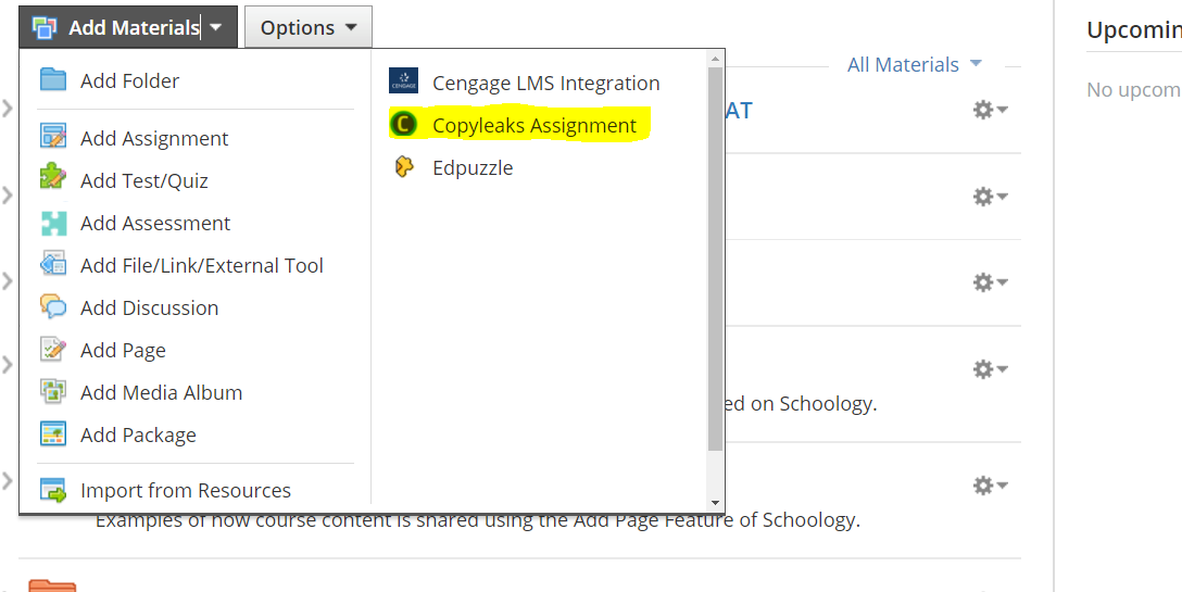 How do I use CopyLeaks in Schoology? - Frequently Asked Questions
