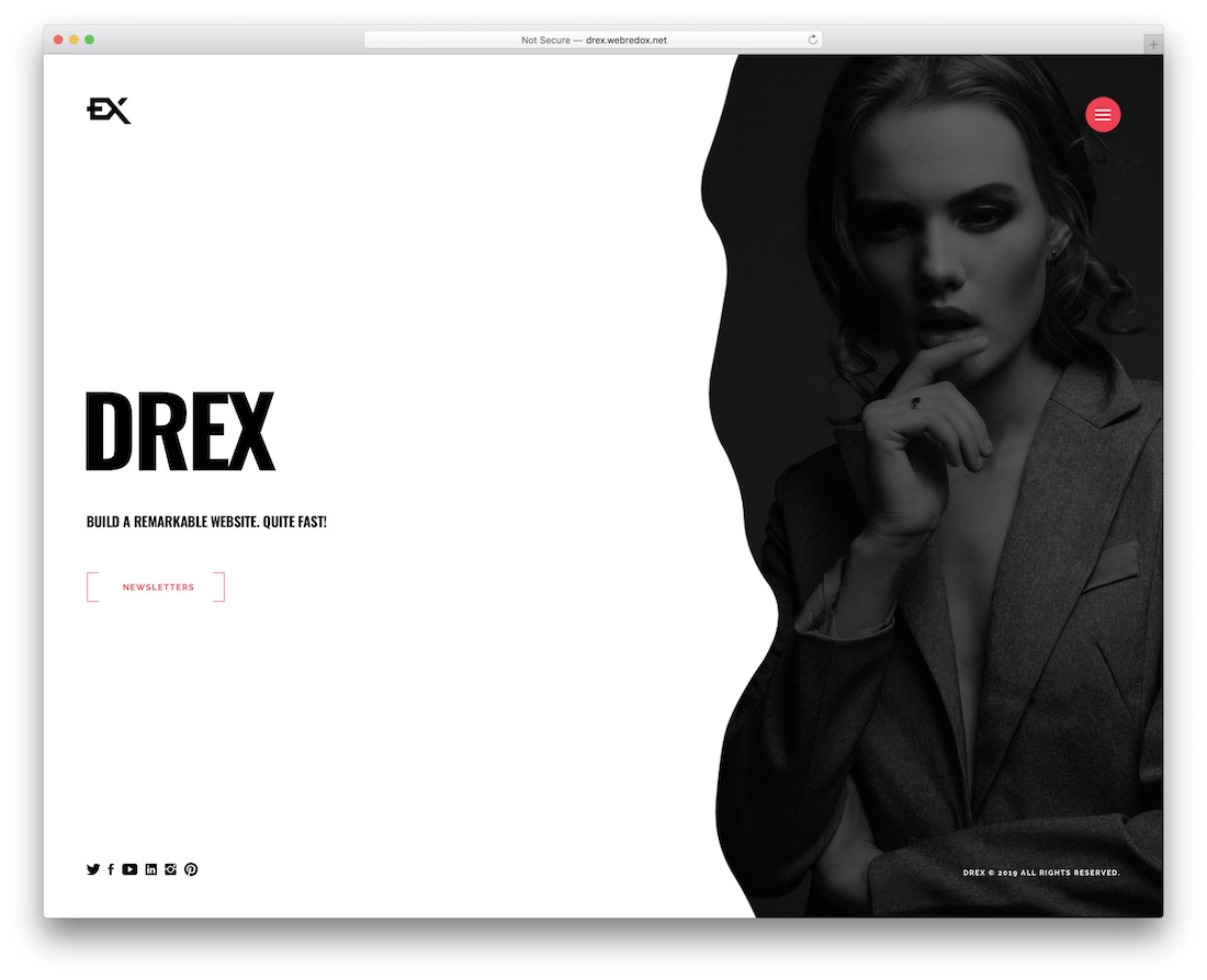 tema de wordpress de pantalla completa de drex