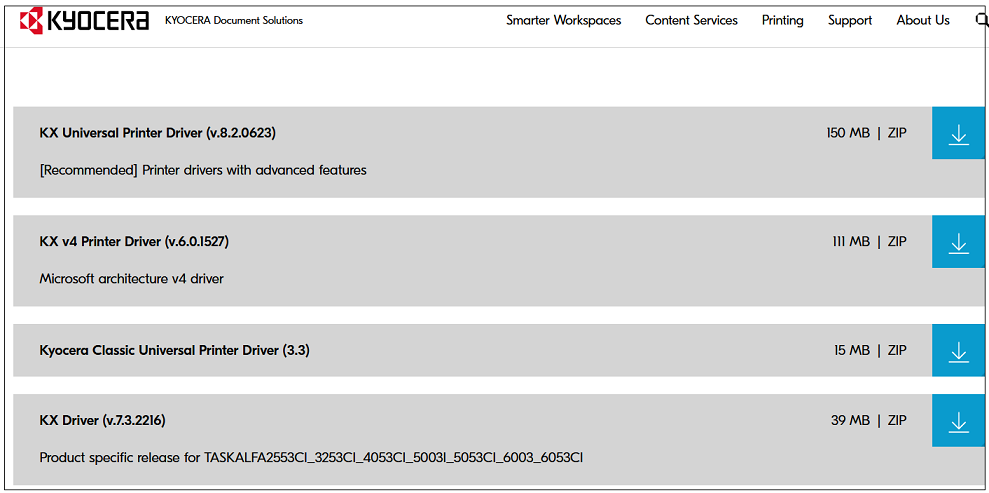 Kyocera Printer Drivers