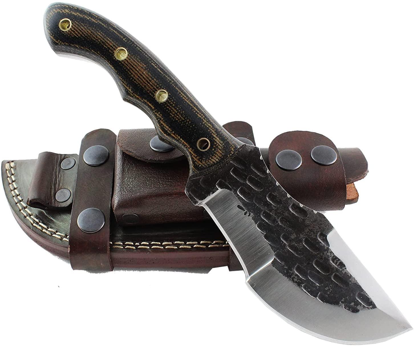 Brown & Black G10 Tracker with Leather Sheath