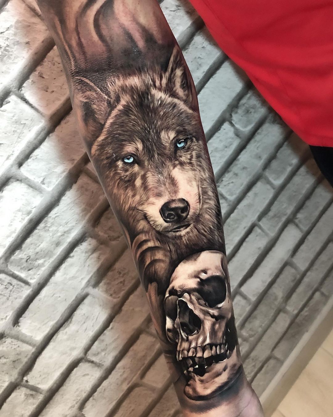Nordic Tattoo Sleeve Wolf Tattoo Ink