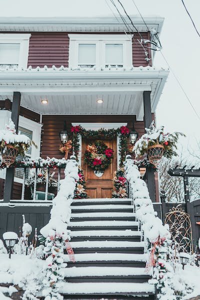 Stunning porch decor for Christmas 