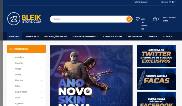 Melhores sites para comprar skins cs go