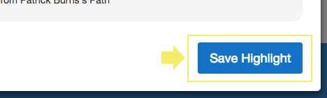 Select text in user path content in the Metrics tool to show the launcher bar for highlights.