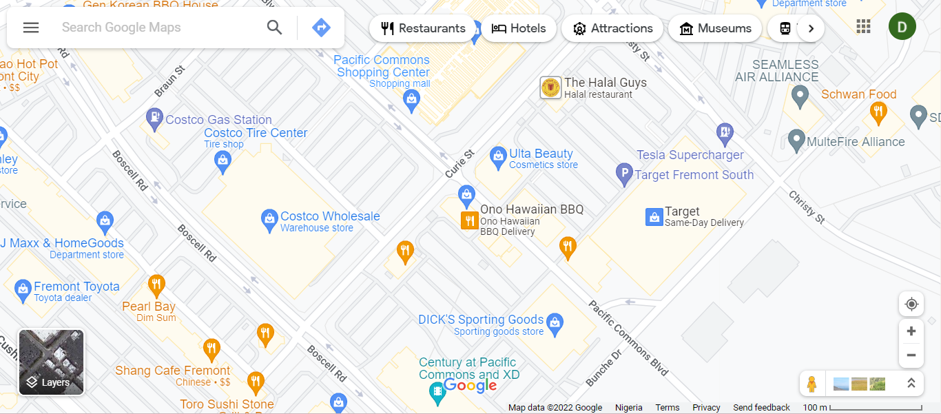 Men's Wearhouse map