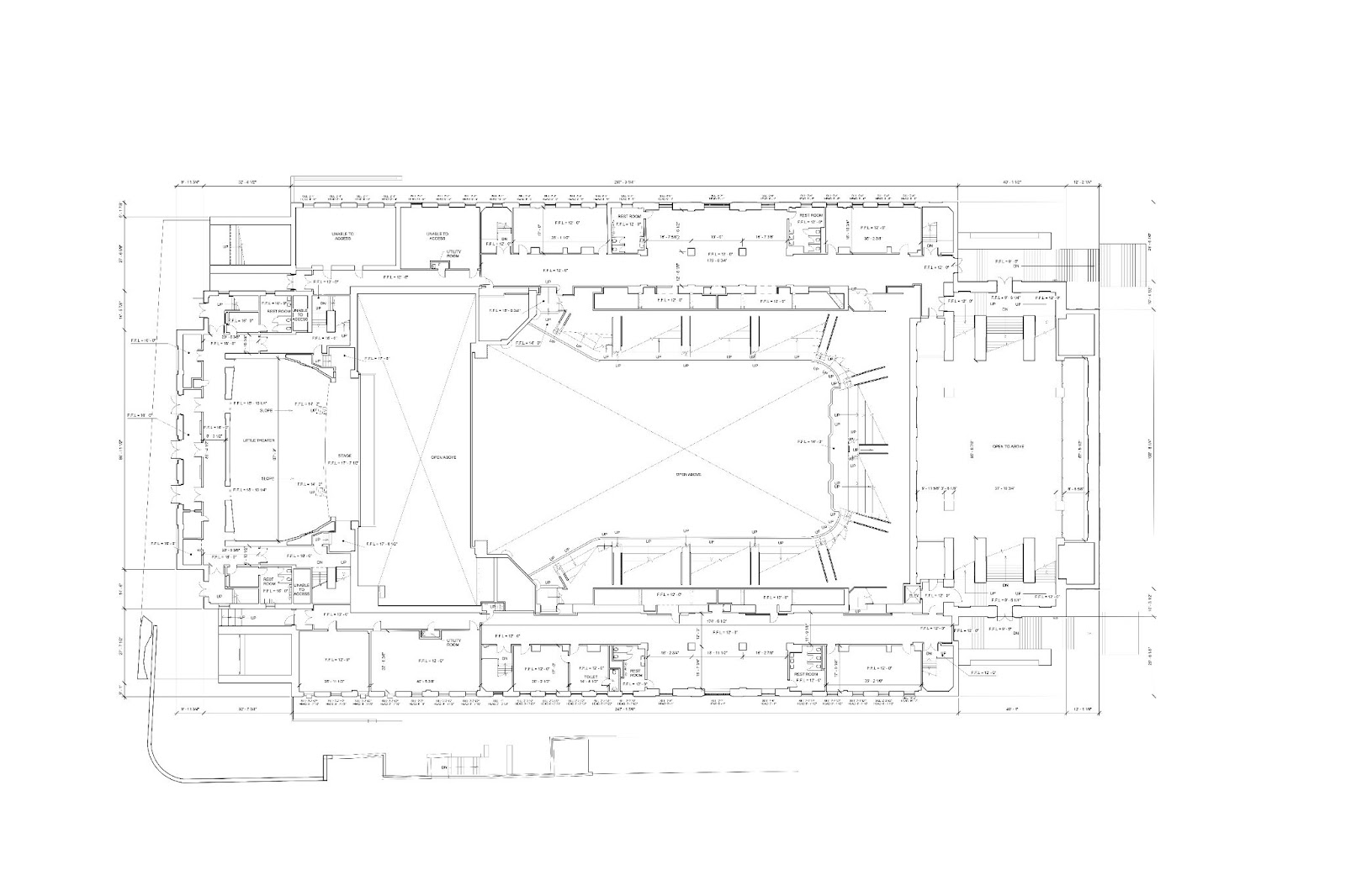 Floor plan of the Worcester Memorial Auditorium