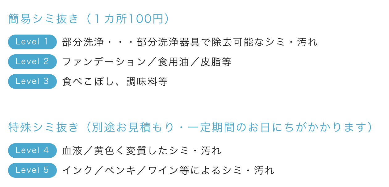 リアクアは難しいシミも対応してくれる