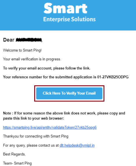 Email received from videocon