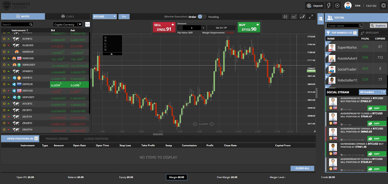 Markets Legion Sirix platform