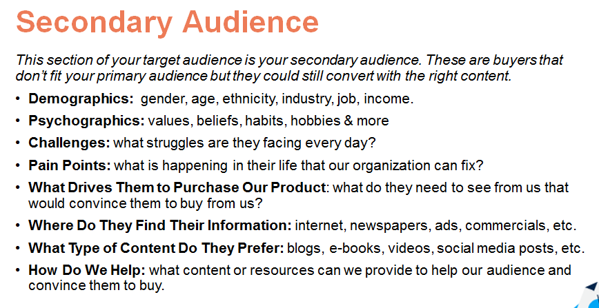 шаблон анализа целевой аудитории для стратегии контент маркетинга