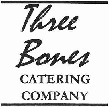 Logotipo da empresa de catering Three Bones