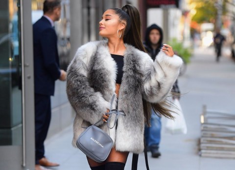 Ariana Grande Fur Coat