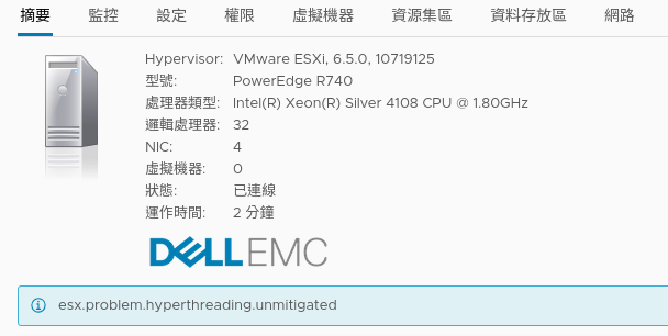 Vmware hyperthreading unmitigated failed