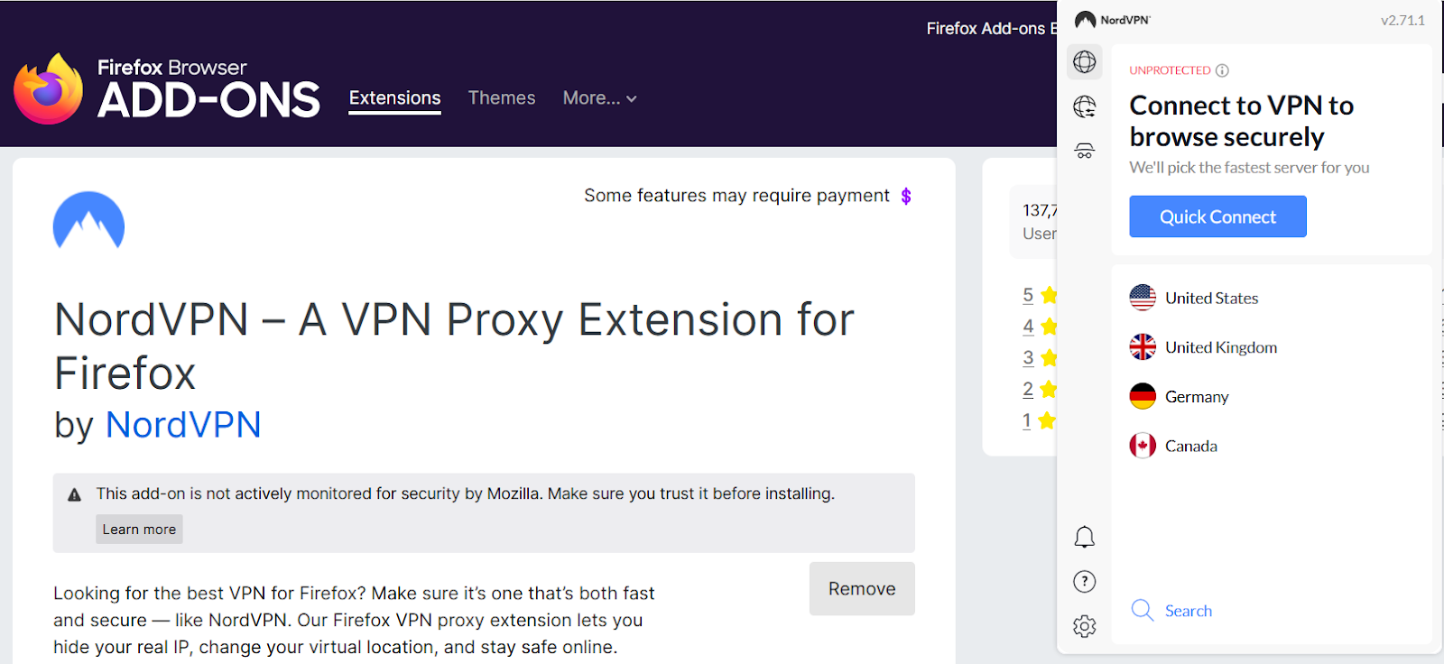 NordVPN Browser Extentions