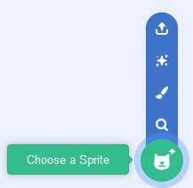 choose a sprite button in Scratch