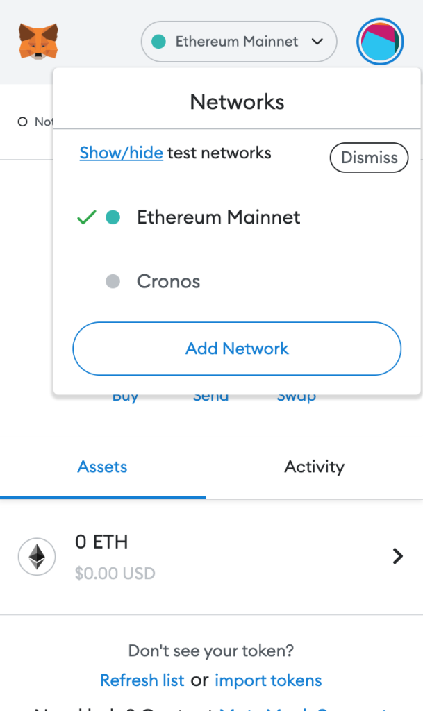 add network in metamask