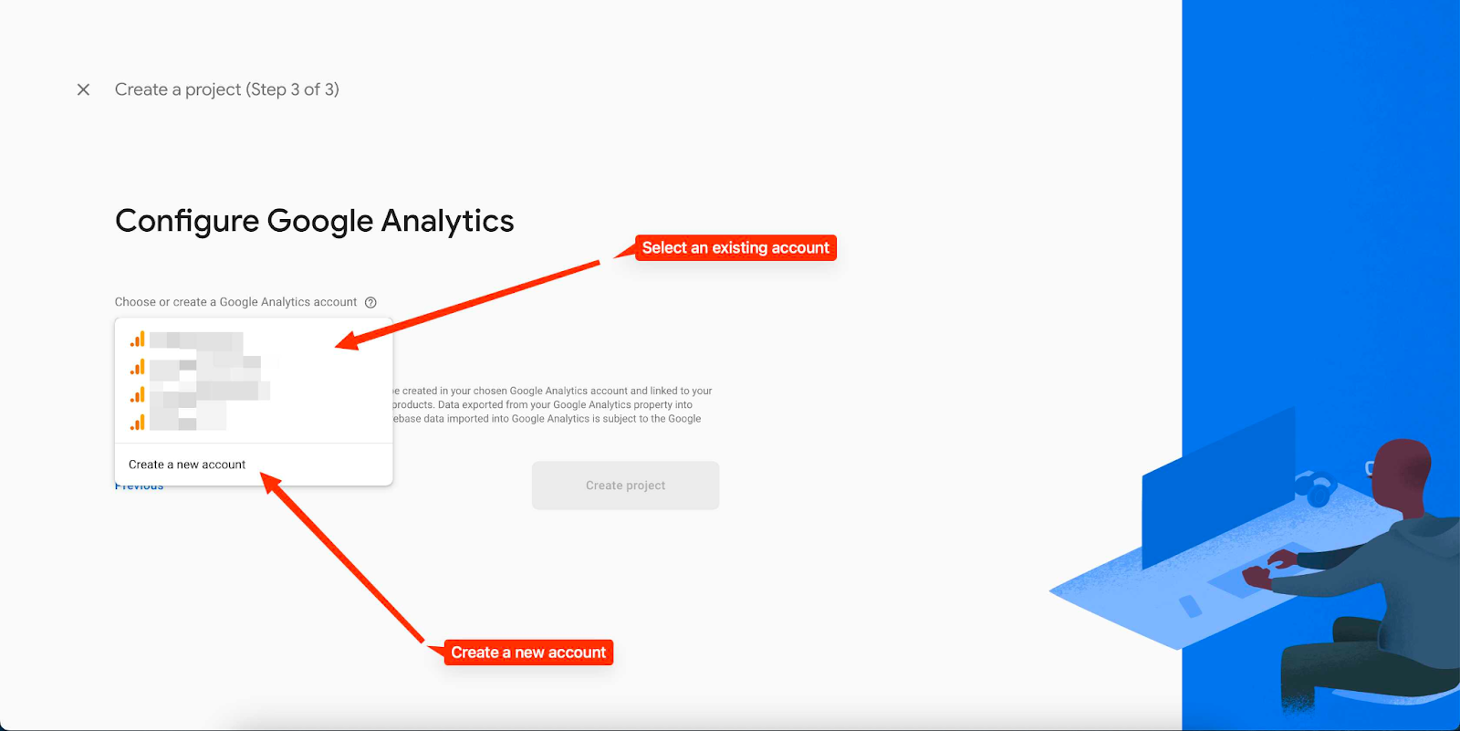 This is an image that shows how to configure Google Analyticvs