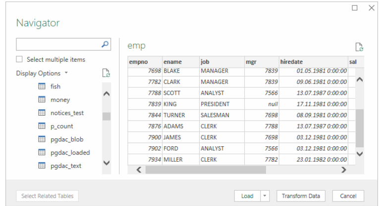 excel to redshift: ODBC Navigator