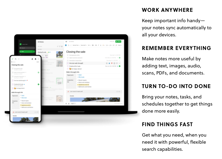 evernote - best writing apps