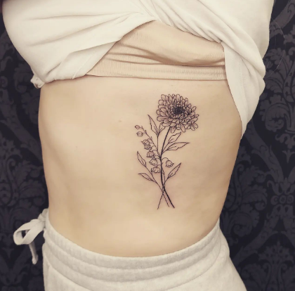 Summer Flowers Lily Of The Valley Tattoo