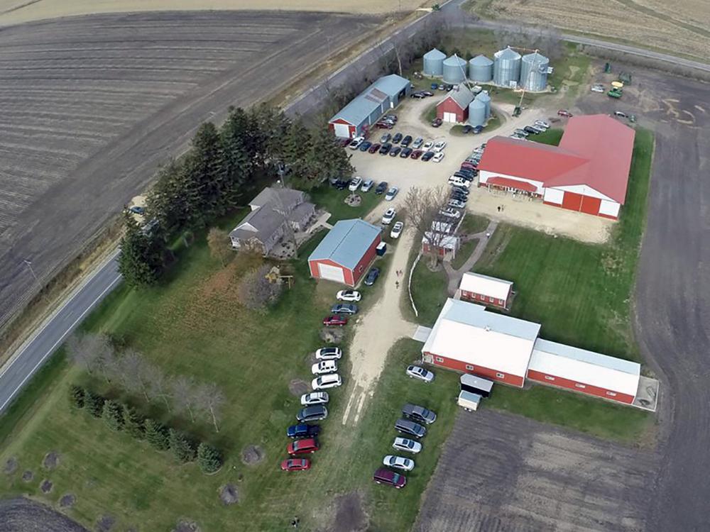 The DeWall family farm, aerial view of one of White Oak Security’s penetration testers farm. 